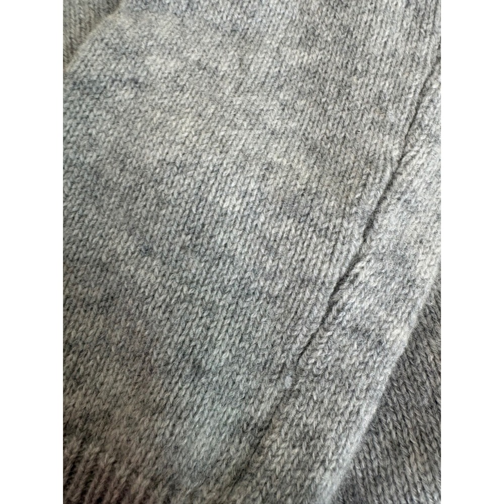 Brochu Walker 100% Cashmere Cardigan Grey Shawl Collar Cropped Open Front M - Picture 7 of 11